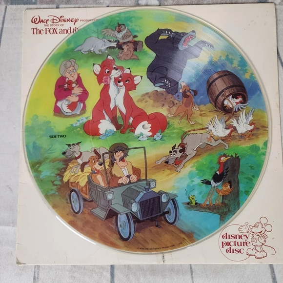 Vintage 1981 Walt Disney The Fox and the Hound Pictire Disc Vinyl Record - Picture 12 of 15